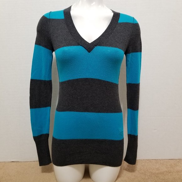 Nollie sweater XS lightweight pullover knit striped v-neck PacSun Twilight - Picture 1 of 12